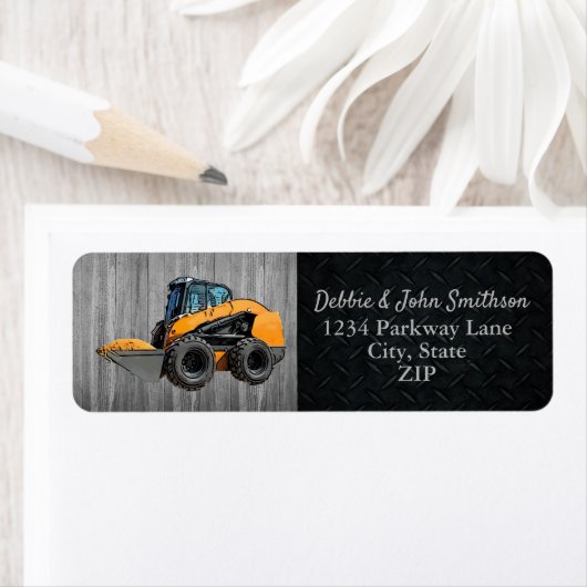 ヘビー機器ビジネススキッドステア差出人住所 ラベル (インサイチュ)