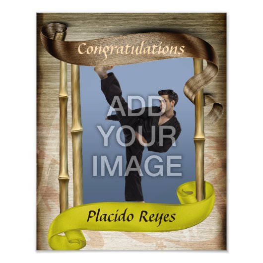 ヘビー武術アーツイエローベルトポートレートワンフォト フォトプリント            (正面)