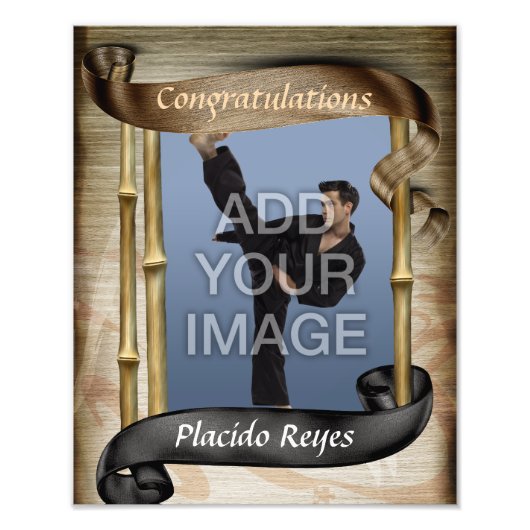 ヘビー武術アーツブラックベルトポートレートワンフォト フォトプリント            (正面)