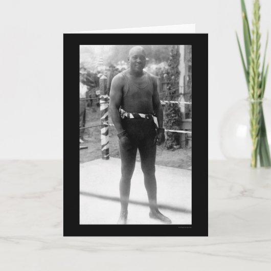 ヘビー級のボクシングのチャンピオンジャック・ジョンソン1912年 カード (正面)