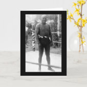 ヘビー級のボクシングのチャンピオンジャック・ジョンソン1912年 カード (黄色い花)