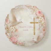 ヘビー赤面&金ゴールドクインズカスタム ラウンドクッション (正面)