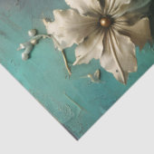 ヘビー金ゴールドバロックオーナメントエメラルドグリーンヴィンテージ 薄葉紙 (詳細)