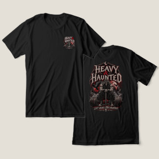 ヘビー&ホーンテッド ゴシック スカル バーベル メンズジム トライブレンドTシャツ