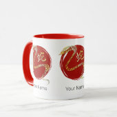 ヘビ中国の〔占星術の〕十二宮図占星術星座 マグカップ (正面左)