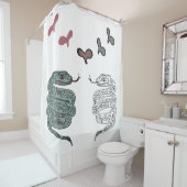 ヘビ付シャワーカーテンプリント シャワーカーテン (インサイチュ)