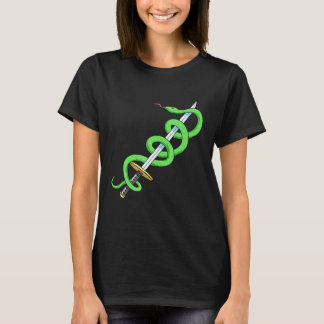 ヘビ剣爬虫類植物学者植物学 Tシャツ