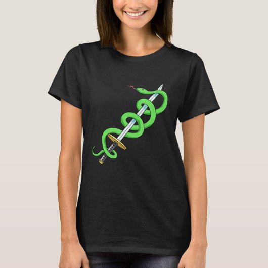 ヘビ剣爬虫類植物学者植物学 Tシャツ (正面)