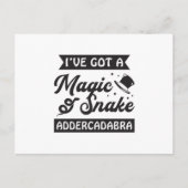 ヘビ動物愛好家爬虫類カタツムカーコブラペットギフト ポストカード (正面)