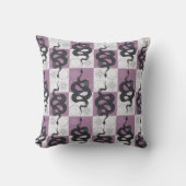 ヘビ太陽の月市松模様にのミニマルピモダンンク クッション (正面)