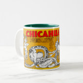 "ヘビ女性持ち出します蛇"を ツートーンマグカップ (正面左)