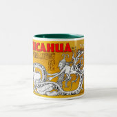 "ヘビ女性持ち出します蛇"を ツートーンマグカップ (中央)