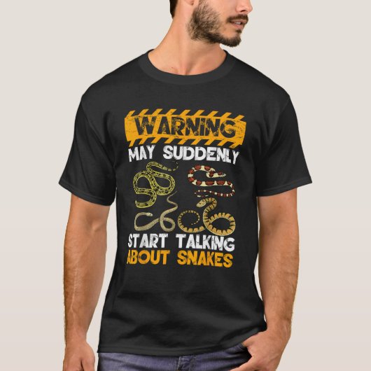 ヘビ好き注意！突然しゃべりだすかも Tシャツ (正面)
