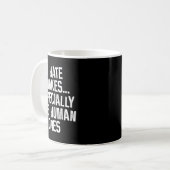 ヘビ嫌い 人間のヘビが特に嫌い ユーモア 引用 コーヒーマグカップ (正面左)