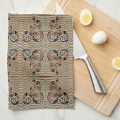 ヘビ幾何模様キッチンタオル キッチンタオル (四つ折り)