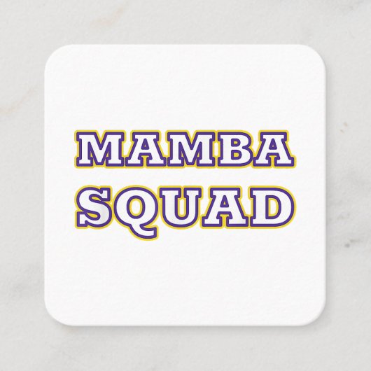 ヘビ愛好家のためのおもしろい服 Mamba Squad スクエア名刺 (正面)
