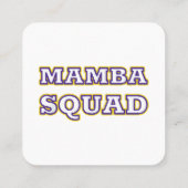 ヘビ愛好家のためのおもしろい服 Mamba Squad スクエア名刺 (裏面)