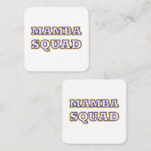ヘビ愛好家のためのおもしろい服 Mamba Squad スクエア名刺 (正面/裏面)
