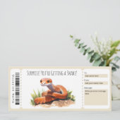 ヘビ愛好家のための編集可能なスネークギフト証明書 招待状 (スタンド正面)