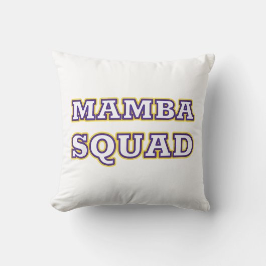 ヘビ愛好家のための面白い服 Mamba Squad クッション (正面)