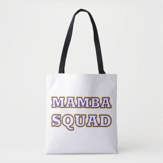 ヘビ愛好家のための面白い服 Mamba Squad トートバッグ (正面)