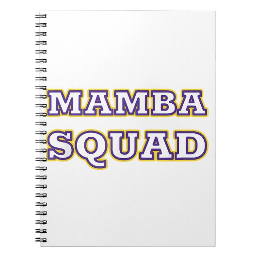 ヘビ愛好家のための面白い服 Mamba Squad ノートブック (正面)