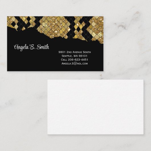ヘビ柄の名刺 名刺 (正面/裏面)