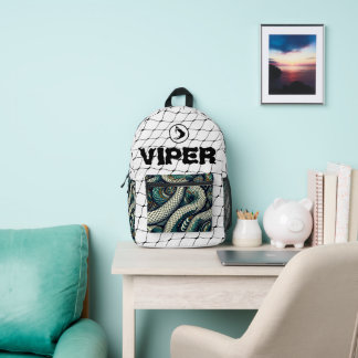 ヘビ模様バッグデザイン プリントバックパック