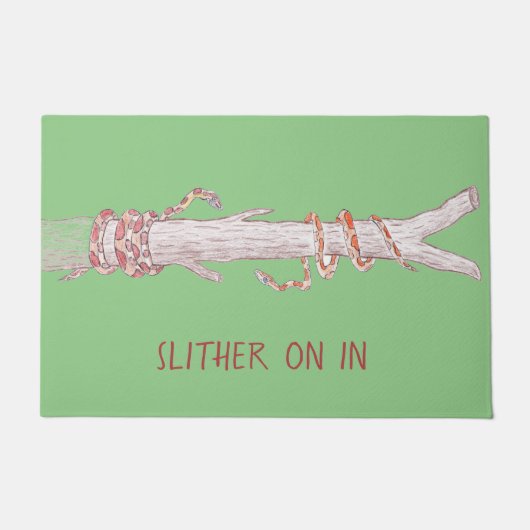 ヘビ模様 ドアマット (正面)