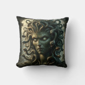 ヘビ死の頭を見詰めるメドゥサ クッション (正面)