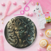 ヘビ死の頭を見詰めるメドゥサ ペーパープレート (パーティー)