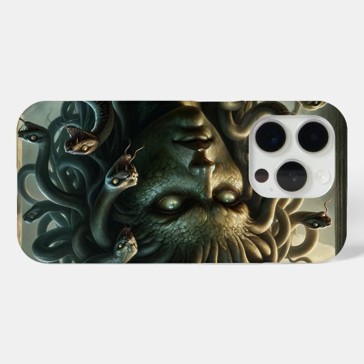 ヘビ死の頭を見詰めるメドゥサ Case-Mate iPhoneケース (裏面 (横))