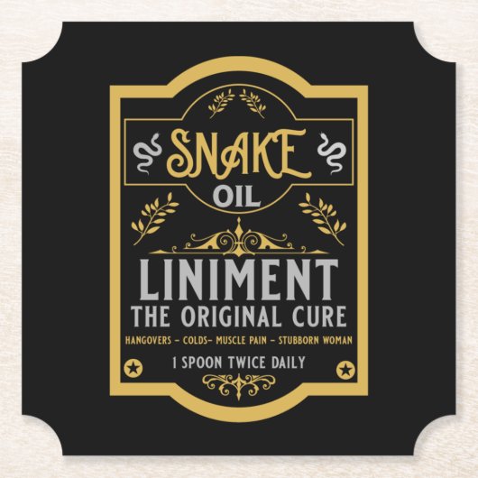 ヘビ油ハングオーバーキュア ペーパーコースター (正面)