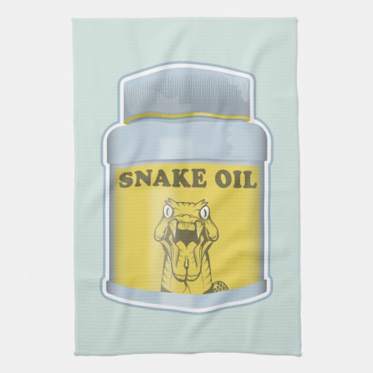 ヘビ油代替医療 キッチンタオル (縦)