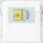 ヘビ油代替医療 長方形シール (バッグ)