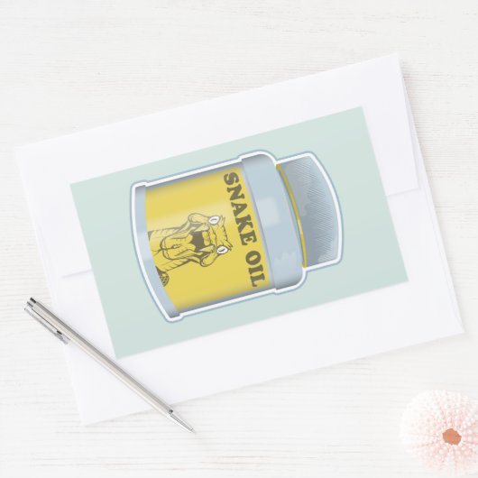 ヘビ油代替医療 長方形シール (封筒)