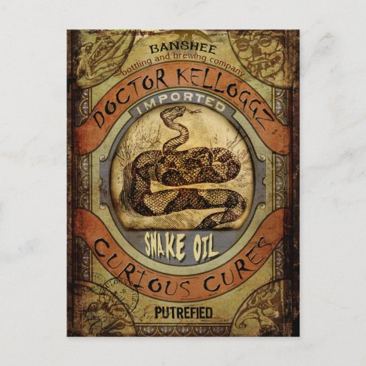 ヘビ油 ポストカード (正面)