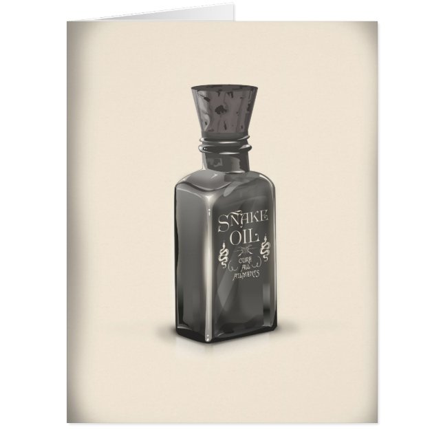 ヘビ油「Cure All Ailments」ボトルポスタおもしろいー (正面)