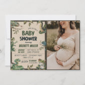 ヘビ爬虫類赤ちゃんシャワー写真 招待状 (正面)