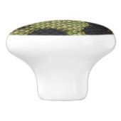 ヘビ皮のハ虫類は野性生物をはかりで測ました セラミックノブ (側面)