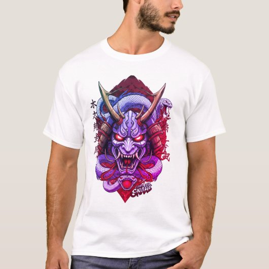 ヘビ目モンスター フェイス Tシャツ (正面)