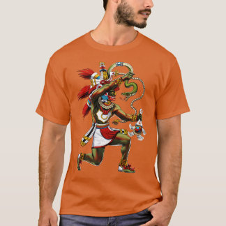 ヘビ神アステカケツァルコアトル Tシャツ