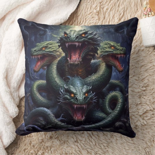 ヘビ竜の怪物 クッション (ブランケット)
