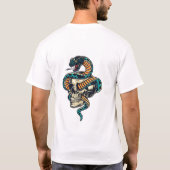 ヘビ絡みスカル Tシャツ (裏面)