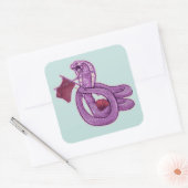 ヘビ編み物 スクエアシール (封筒)