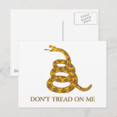 ヘビ葉書に踏み込まない ポストカード (正面/裏面)