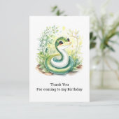ヘビ誕生日 サンキューカード (スタンド正面)