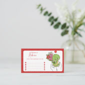 ヘビ赤ちゃんシャワーの年のアドバイス エンクロージャーカード (スタンド正面)