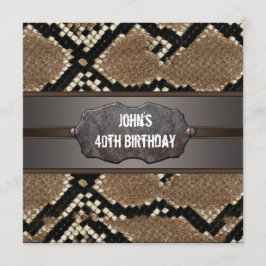 ヘビ革の誕生日パーティー 招待状
