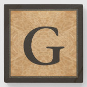 ヘビ革モノグラムストーンコースター ストーンコースター (正面)